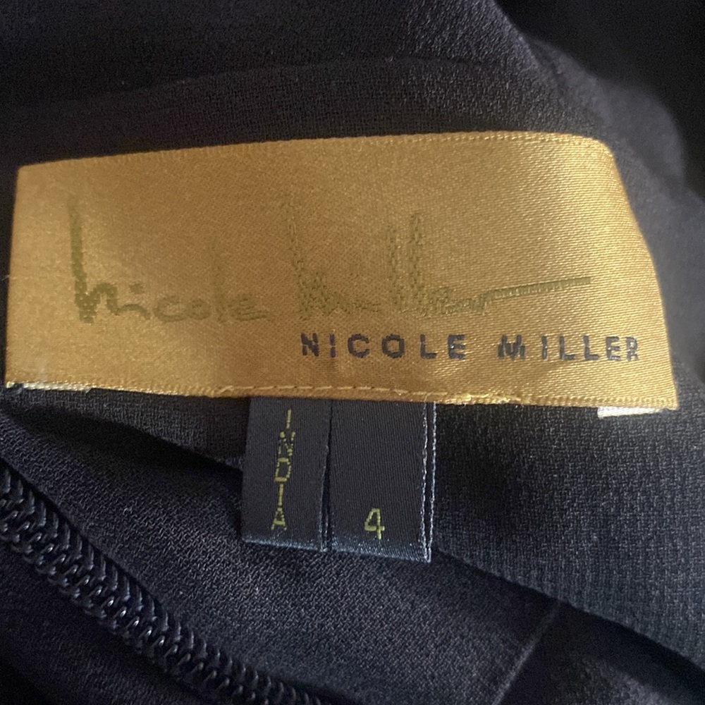 Nicole Miller Black Embellished Stone Dress - Picture 6 of 7